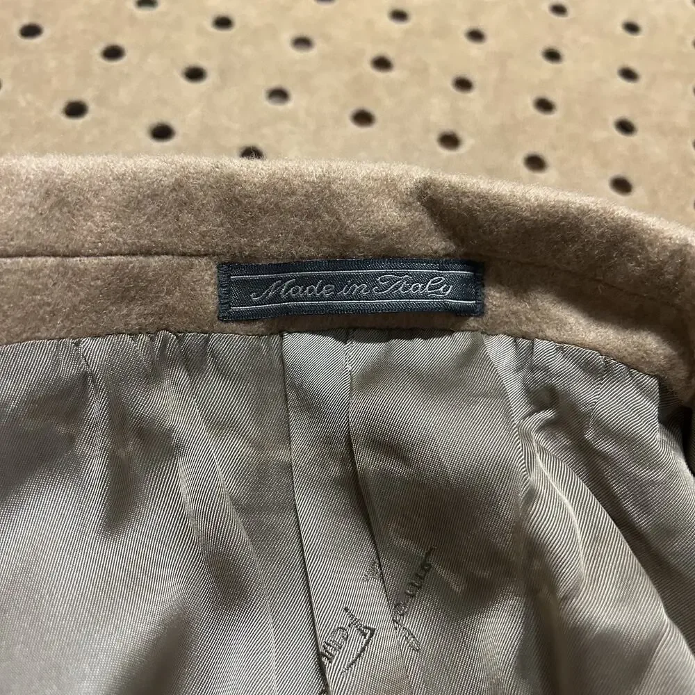 Salvatore Ferragamo Sport Coat Mens 42 R Tan Brown Pure Camel Hair Blazer Italy